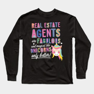 Real Estate Agents are like Unicorns Gift Idea Long Sleeve T-Shirt